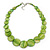 Lime Green Shell Necklace In Silver Plating - 40cm Length/ 3cm Extension - view 5