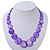 Purple Shell Necklace In Silver Plating - 40cm Length/ 3cm Extension - view 3