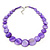 Purple Shell Necklace In Silver Plating - 40cm Length/ 3cm Extension - view 4