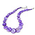 Purple Shell Necklace In Silver Plating - 40cm Length/ 3cm Extension