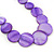 Purple Shell Necklace In Silver Plating - 40cm Length/ 3cm Extension - view 2