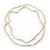 Long White Glass Bead Necklace - 140cm Length/ 8mm - view 6
