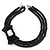 3-Strand Black Glass Bead With Fabric Bow Necklace In Silver Plating - 40cm Length - view 2