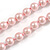 Long Pink Glass Bead Necklace - 140cm Length/ 8mm - view 13