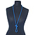 Long Cobalt Blue Glass Bead Necklace - 140cm Length/ 8mm - view 5