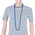 Long Cobalt Blue Glass Bead Necklace - 140cm Length/ 8mm - view 3