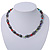 Stylish Oval Hematite/ Multicoloured Crystal Bead Magnetic Necklace - 40cm Length - view 2