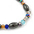 Stylish Oval Hematite/ Multicoloured Crystal Bead Magnetic Necklace - 40cm Length - view 4
