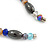 Stylish Oval Hematite/ Multicoloured Crystal Bead Magnetic Necklace - 40cm Length - view 5