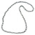 Long Light Grey/Metallic Grey Glass Pearl/Bead Necklace - 110cm Length - view 4