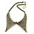 Antique Gold Effect Tailored Collar Necklace on Flat Snake Chain - 42cm Length/5cm Extension - view 2