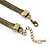 Antique Gold Effect Tailored Collar Necklace on Flat Snake Chain - 42cm Length/5cm Extension - view 6
