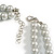 Two Row Grey Simulated Glass Pearl Bead Layered Necklace In Silver Plating - 46cm Length/ 6cm Extension - view 6