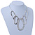 Silver Plated Hammered 'Aiko' Bib Choker Necklace - 36cm Length/ 6cm Extension - view 9
