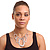 Silver Plated Hammered 'Aiko' Bib Choker Necklace - 36cm Length/ 6cm Extension - view 3