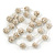 Long White/ Beige Glass Bead 'Ball' Necklace - 110cm Length - view 6
