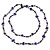 Long Purple Shell & Hematite Bead Long Necklace - 106cm Length - view 2