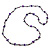 Long Purple Shell & Hematite Bead Long Necklace - 106cm Length - view 6