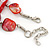 Chunky Transparent Resin/ Red Shell Nugget Necklace In Silver Tone - 44cm Length/ 5cm Extension - view 6