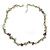 Lavender/ Pale Green Semiprecious Chips, Glass Bead Necklace In Silver Plating - 50cm Length/ 3cm Extender - view 4
