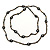 Long Gold/Black Glass Bead Floral Necklace - 130cm Length - view 3