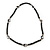 Black Glass/Metal/ Shell Bead Necklace - 66cm Length - view 4