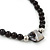 Black Glass/Metal/ Shell Bead Necklace - 66cm Length - view 2