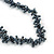 Long Metallic Grey Glass Bead Necklace - 114cm Length - view 3