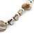 Antique White Shell Nugget With Silver Bead Cotton Cord Necklace - 80cm Length - view 5
