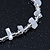 Milky White/ Transparent Semiprecious Chips, Glass Bead Necklace In Silver Plating - 46cm Length/ 3cm Extender - view 5