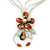 Chunky Multistrand Shell Floral Tassel Necklace (Light Cream, Light Brown, White) - 46cm Length/ 4cm Extension - view 2
