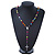 Long Multicoloured Acrylic Bead Cross Rosary Necklace - 80cm Length - view 2