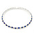 Silver Plated Clear/ Sapphire Blue Coloured Austrian Flex Choker Necklace - view 2