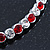 Silver Plated Clear/ Red Austrian Flex Choker Necklace - view 6