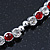 Silver Plated Clear/ Red Austrian Flex Choker Necklace - view 8