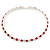 Silver Plated Clear/ Red Austrian Flex Choker Necklace