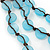 3 Strand Light Blue Resin & Brown Wood Bead Cotton Cord Necklace - 82cm Length - view 8