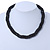 Chunky Black Glass, Acrylic Bead Choker Necklace - 38cm Length/ 2cm Extension - view 2