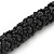 Chunky Black Glass, Acrylic Bead Choker Necklace - 38cm Length/ 2cm Extension - view 4