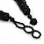 Chunky Black Glass, Acrylic Bead Choker Necklace - 38cm Length/ 2cm Extension - view 5