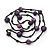 Long Wood, Resin, Glass, Ceramic Bead Necklace (Purple/ Black) - 134cm Length - view 4
