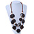 Wood Round Bead, Layered Necklace (Brown/ Cream)  - 74cm Length - view 6