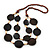 Wood Round Bead, Layered Necklace (Brown/ Cream)  - 74cm Length
