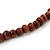 Wood Round Bead, Layered Necklace (Brown/ Cream)  - 74cm Length - view 5
