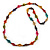 Long Multicoloured Wood 'Button' Necklace - 120cm L - view 2