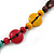 Long Multicoloured Wood 'Button' Necklace - 120cm L - view 4