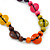 Long Multicoloured Wood 'Button' Necklace - 120cm L - view 5