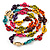 Long Multicoloured Wood 'Button' Necklace - 120cm L - view 6