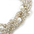 White Simulated Glass Pearl & Transparent Glass Bead Twisted Necklace - 66cm Length - view 5