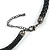 Crystal Double Snake With Black Leather Cord Necklace/46cm Long/ 8cm Ext - view 15